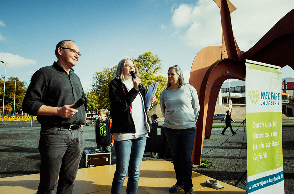 Begrüssung der Welfare-Lauf-Teilnehmer
